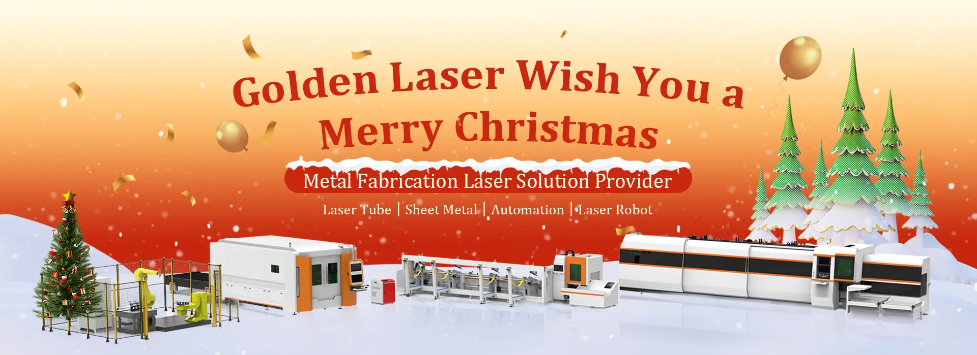 Golden Laser Wish You a Merry Christmas