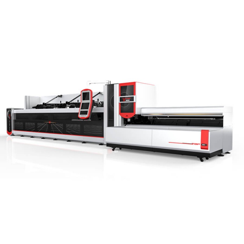 2500w 3000w fiberlaser metallskjæremaskin for runde, firkantede rør / rør