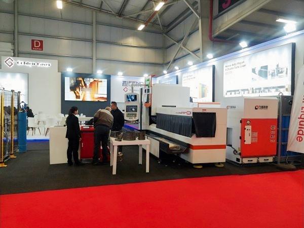 golden laser tube laser cutting machine at BUMA TECH2024 Turkey